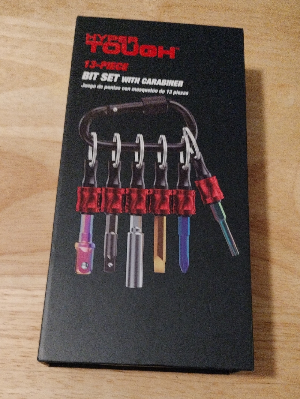 HYPERTOOL 13-Piece Bit Set with Carabiner - Black & Red